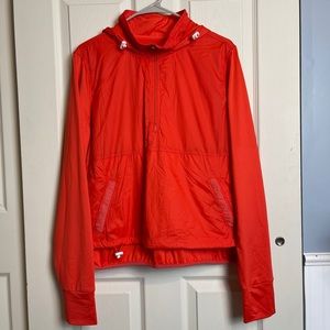 🆕 Avia Orange 1/4 Zip Pullover Layered Hoodie ~ L